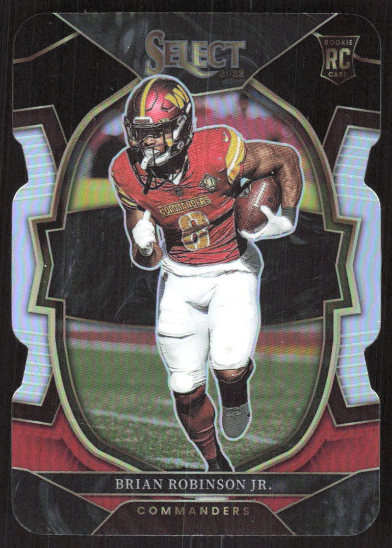 9085J 2022 Panini Select #78 Brian Robinson Jr. Black and Red Prizm Die Cut
