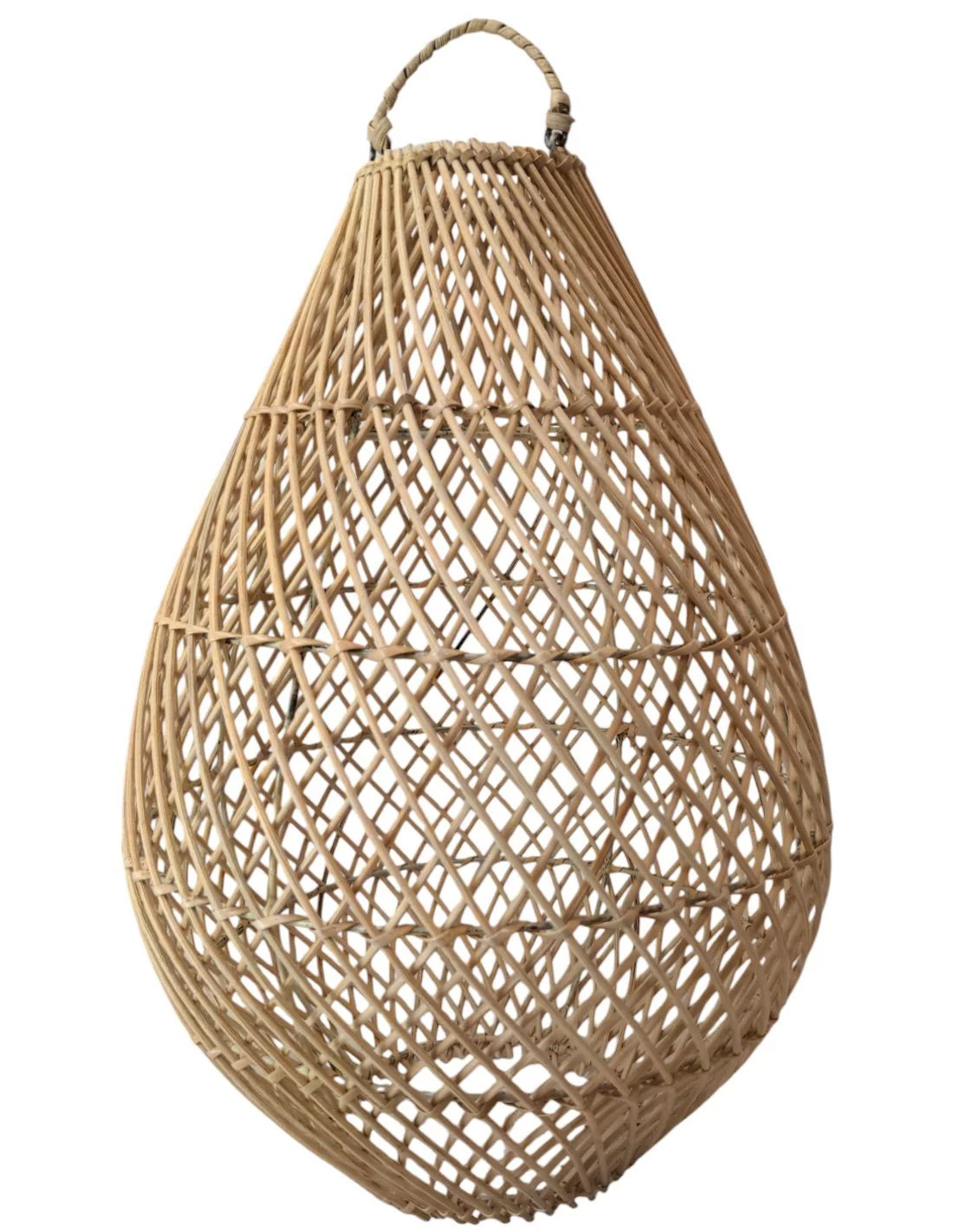 Suspension scandinave Svea en rotin naturel 45x30cm pour salon