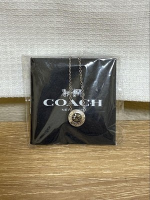 COACH Necklace Silver Stone