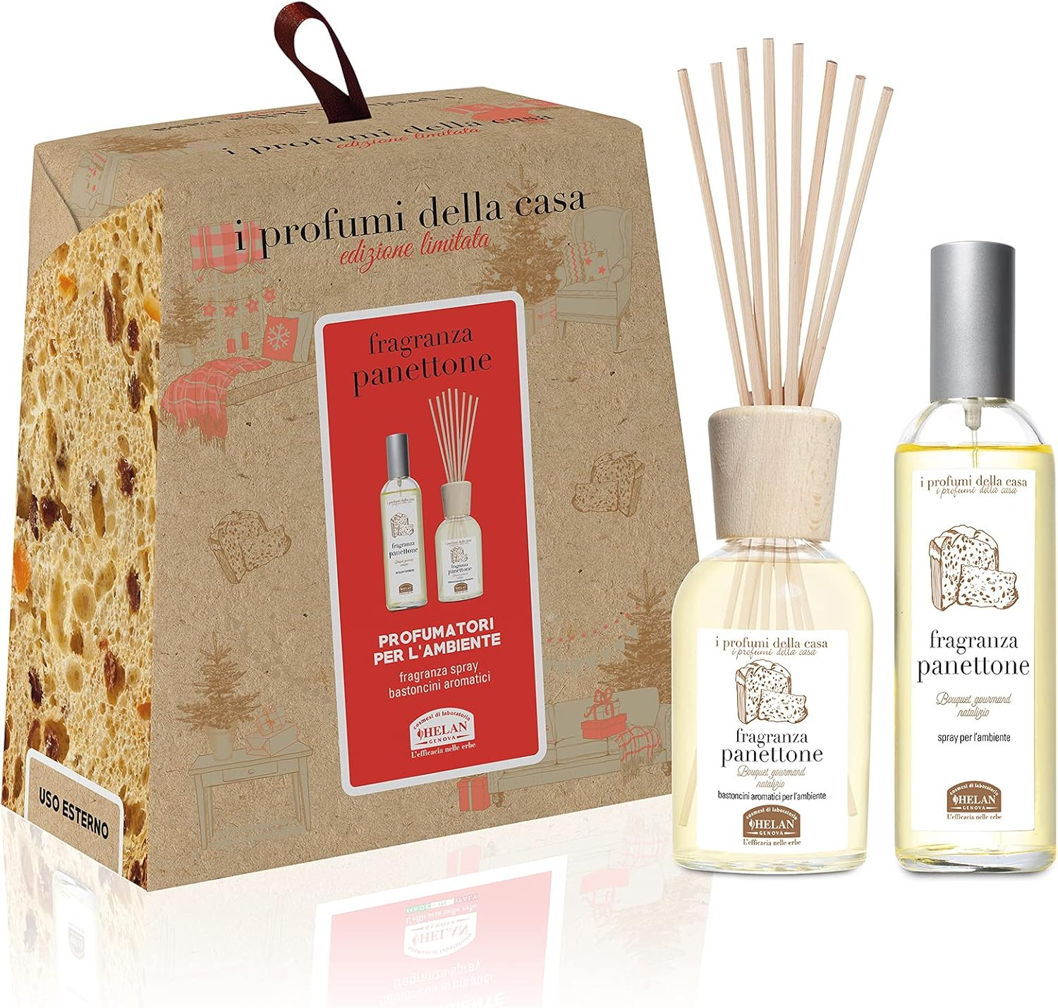 Set Diffusore Ambiente Panettone e Spray 100ml | Regalo Natale Home