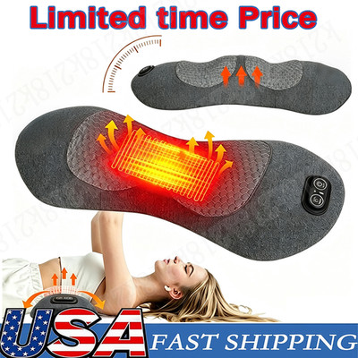 3 in 1 Electric Back Massager, Smooth Spine Triple Fusion Lumbar Support Pillow