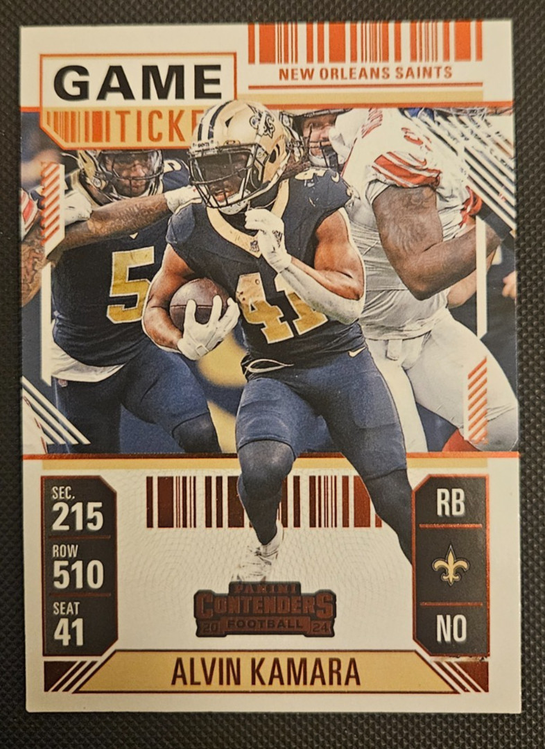 2024 Panini Contenders Game Ticket Red #71 Alvin Kamara!