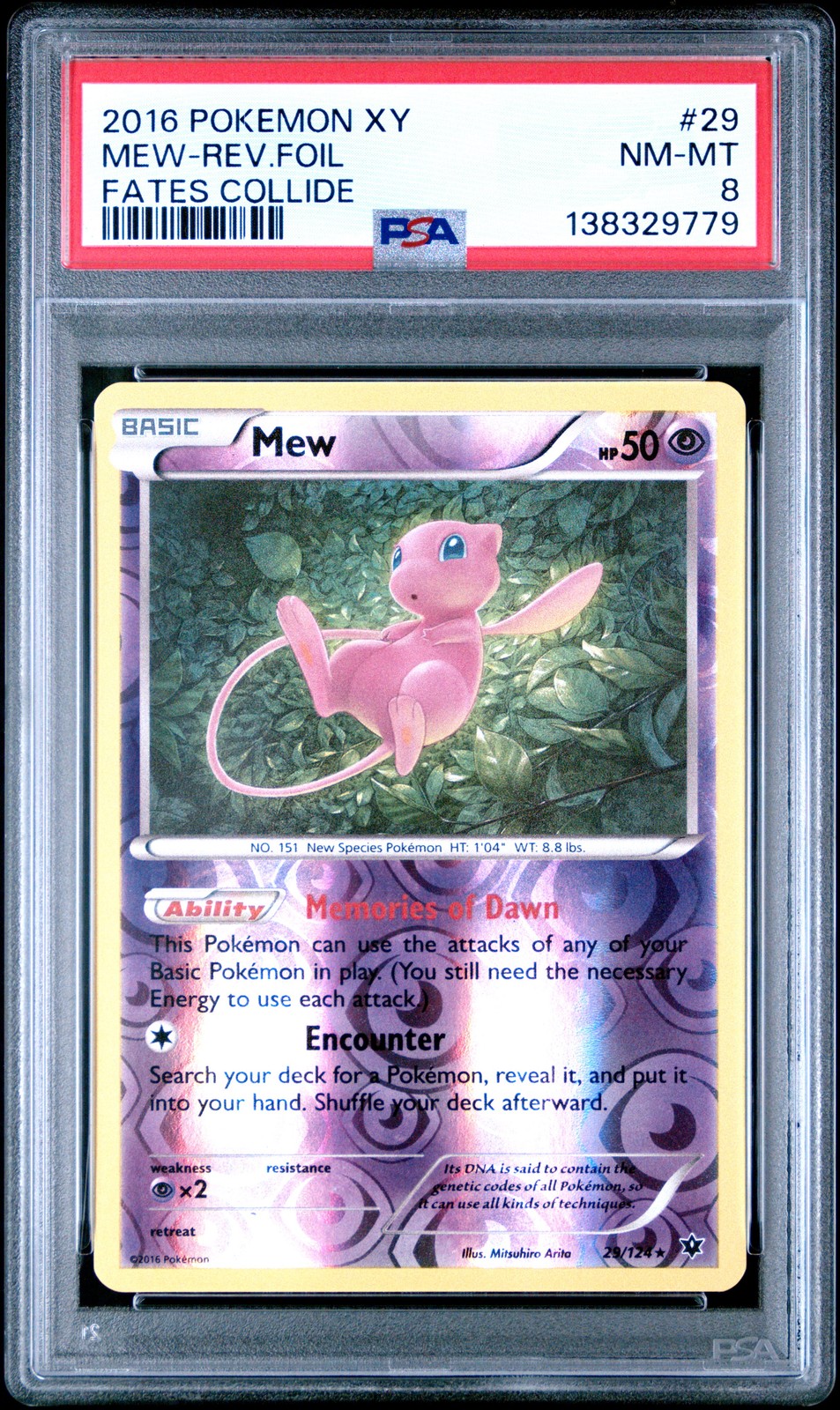 Mew 2016 XY: Fates Collide #029/124 Reverse Holo Price Guide