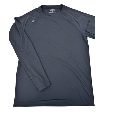 Rhone Performance Long Sleeve Shirt Men Reign Medium Black Raglan Training Tee