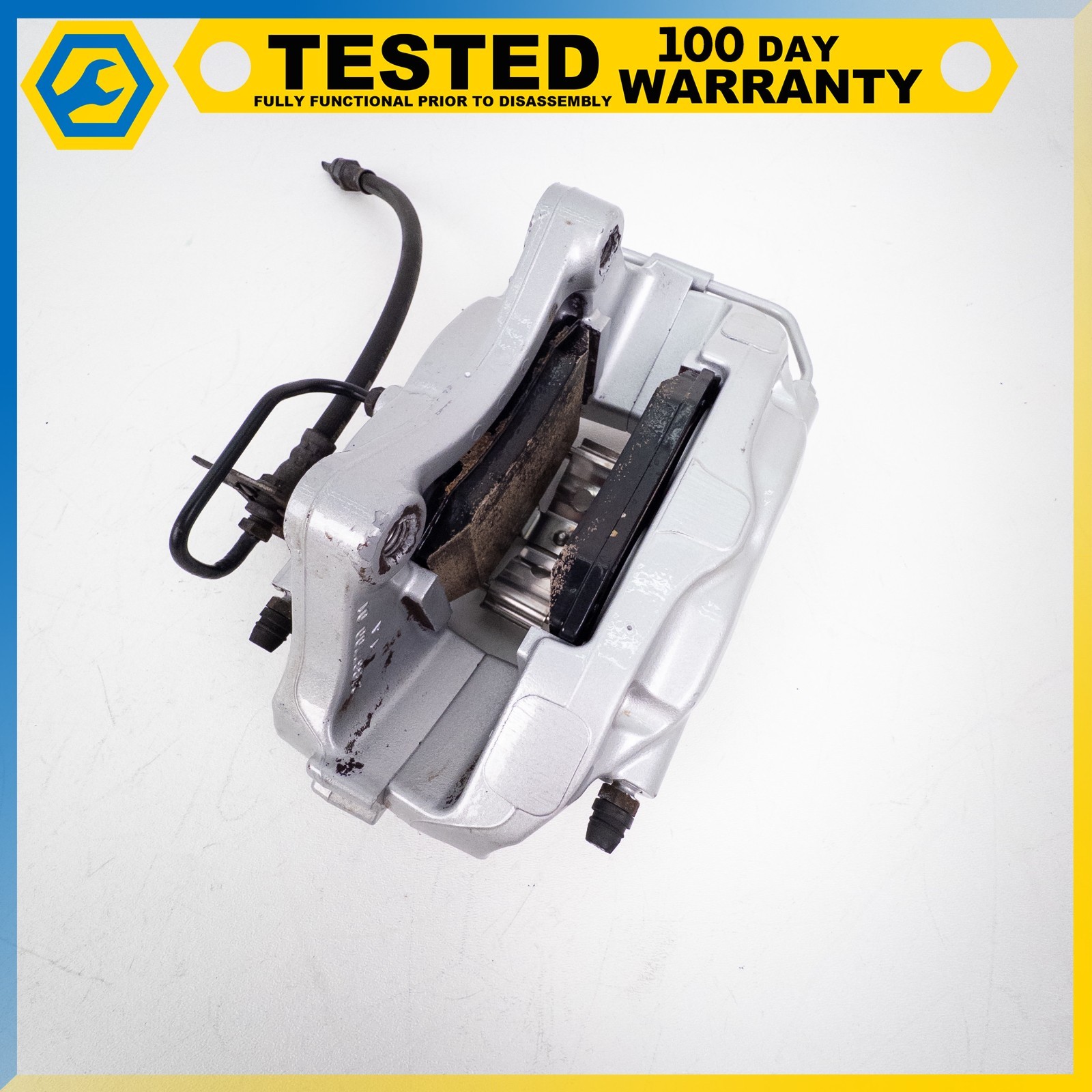 14-19 MASERATI QUATTROPORTE GHIBLI REAR RIGHT SIDE BRAKE CALIPER SILVER OEM