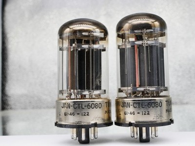 MATCHED PAIR 6080-WA 6080 BWB NOS Tung-Sol USA Tube Röhre Valvola NOS/New testet