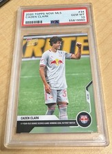 2020 Topps Now MLS Soccer Caden Clark #34 RC Rookie Card Graded PSA 10. rookie card picture