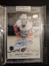 18/19 UPPER DECK CLEAR CUT DOMINIC TURGEON ROOKIE SIGNATURE AUTO ACETATE RC UD
