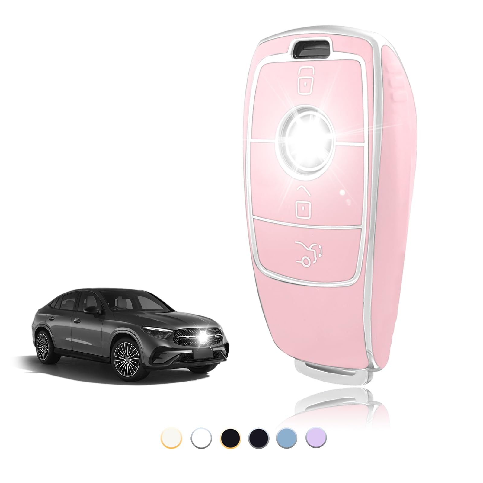 Étui de clé Mercedes pour voyage Coque antichoc TPU pour clés de voiture