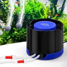 Quiet Dual Outlet Aquarium Air Pump for Tanks Up to 80 Gallons - 3W/5W