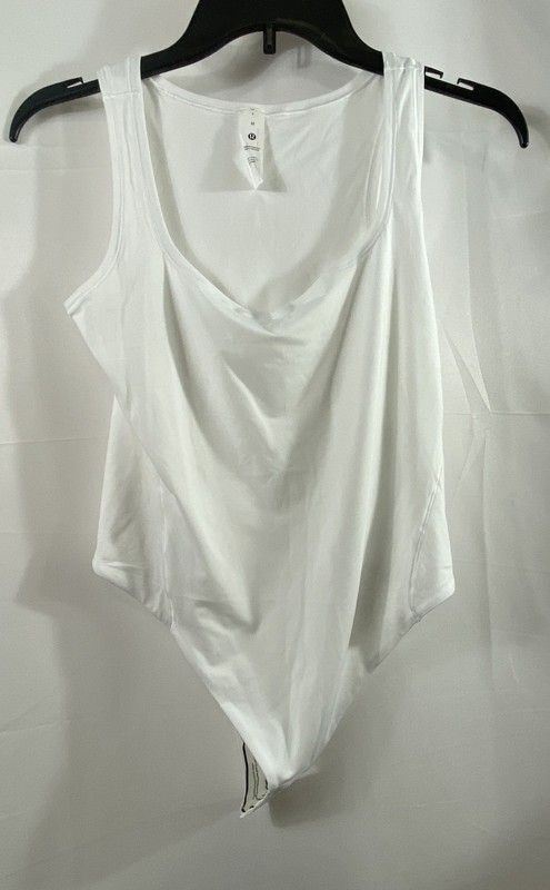 Lululemon Women's Wundermost Ultra Soft Nulu Square-Neck Bodysuit White NWT Sz M