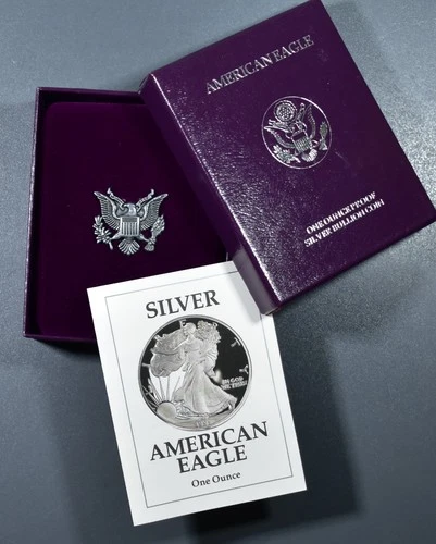 1991-S $1 AMERICAN SILVER EAGLE PROOF  1 oz .999 GEM PROOF w/OGP & COA  A6762