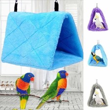 Warm Soft Plush Parrot Birds Hammock Nest Pets Hang Bed Cave Cage Hut Tent House