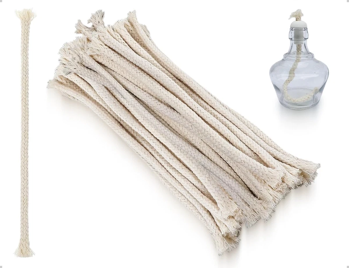 Stoppini di ricambio in cotone per torcia in bambù olio alla citronella