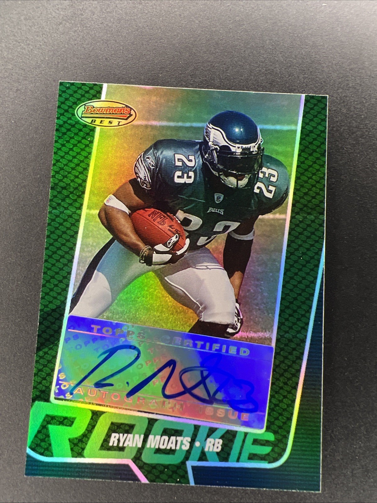 Ryan Moats Bowman's Best #115 Autograph-Green