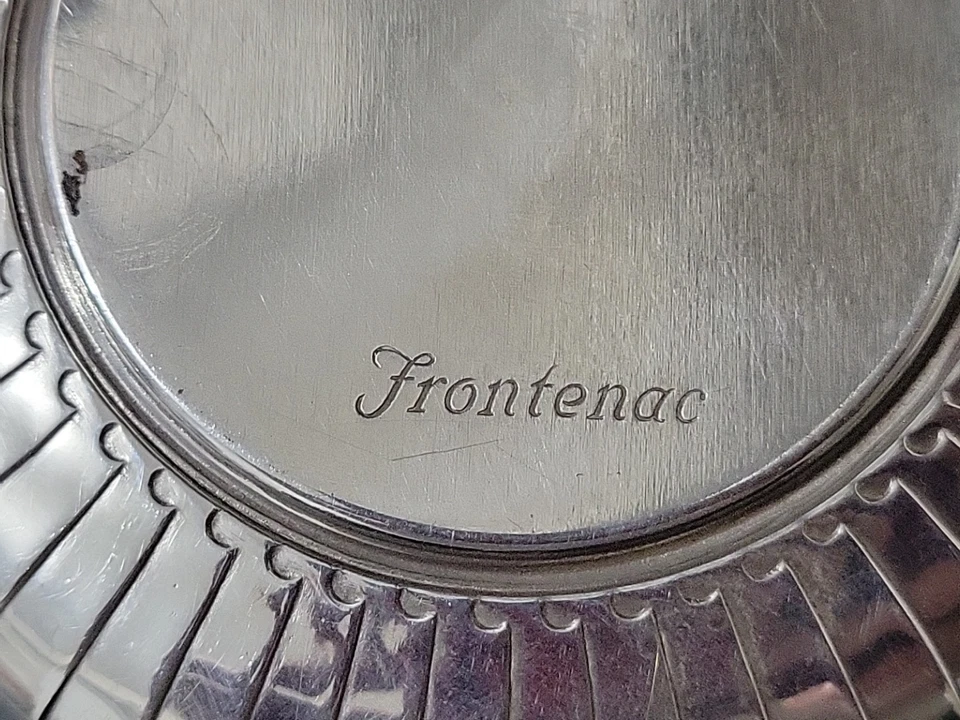 Lindo prato sanduíche Frontenac Gorham 42616 prata esterlina monograma MCC - Imagem 3 de 4