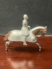 Vintage 2 1/2Inch Lead Figure Knight on Top of Armored Horse w/NO Lance 12
