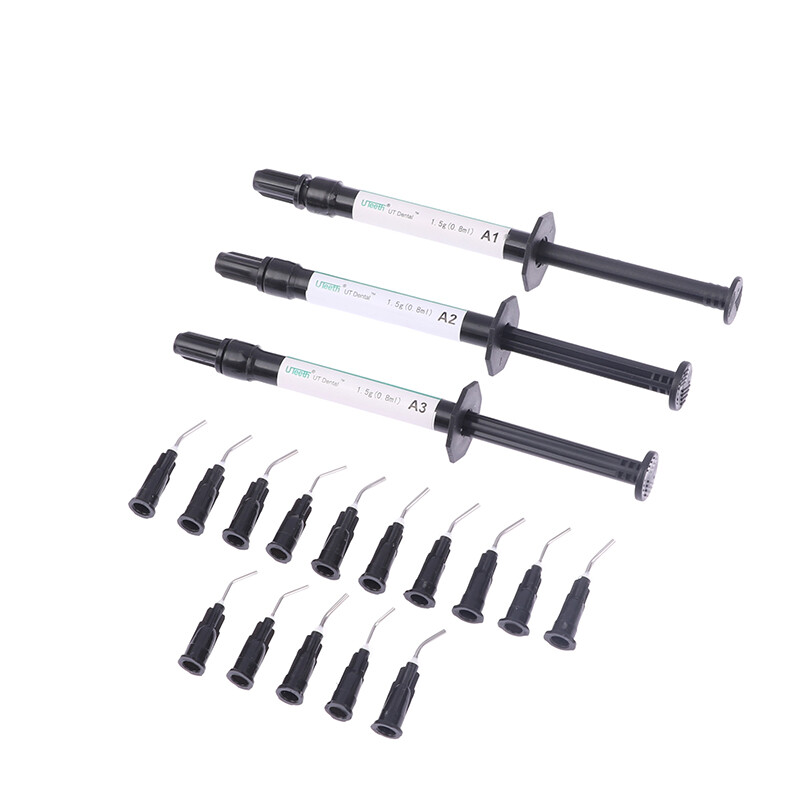 1Set Dental Flowable Composite Resin Syringe Light Cure Tooth Filling
