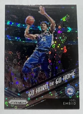 2018-19 Panini Prizm #6 JOEL EMBIID Go Hard Or Go Home Silver Fast Break Disco