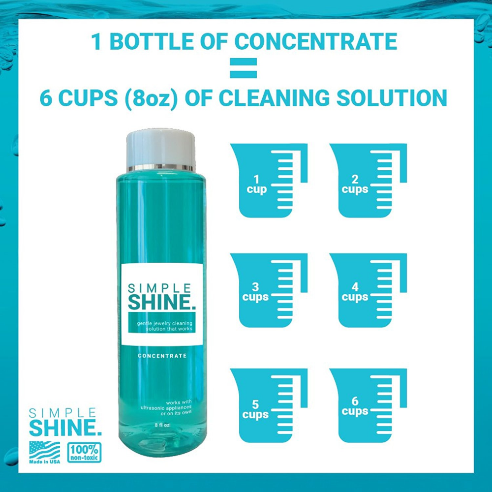 Gentle Jewelry Cleaner Concentrate Ultrasonic Cleaning Solution Gold