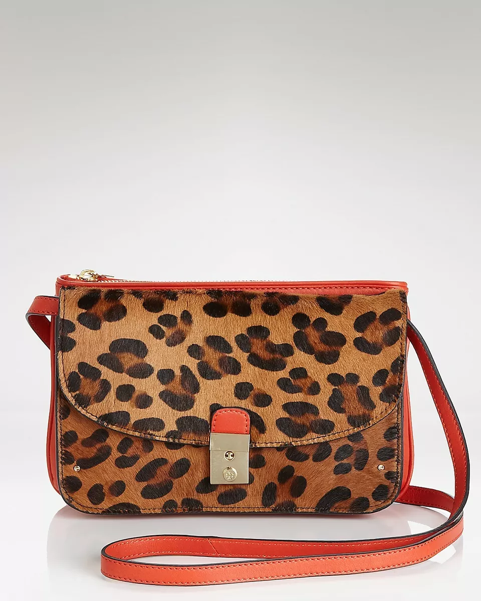 NWT Tory Burch Priscilla Calf Hair Clutch Crossbody Zipper Bag