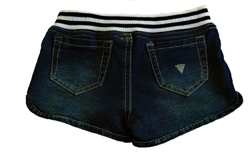 NWT GUESS Girls Blue Knit "Comfort Denim" Shorts(Size 4, 5/6, 6X) MSRP$36.50 NEW - Picture 2 of 7