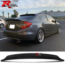 Fit 12-15 Honda Civic Sedan 4DR Highkick Duckbill Trunk Spoiler Wing Matte Black