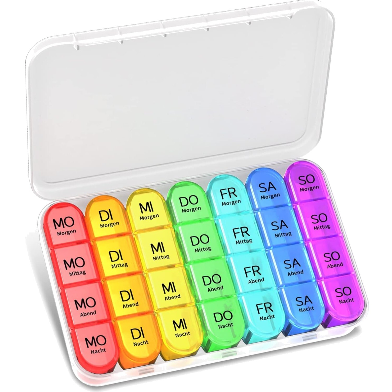 Transparente Tablettenbox 7 Tage – Einfaches Öffnen für Senioren & Patienten