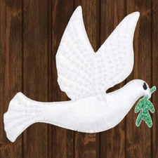 Peace Dove Embroidered Patch — Iron On