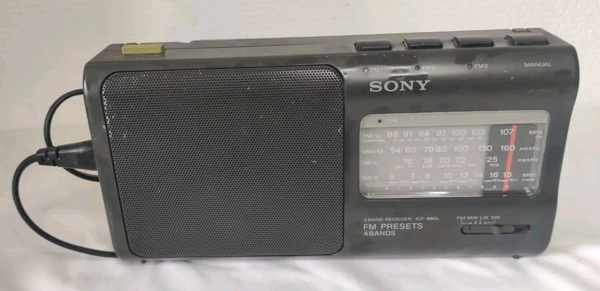 SONY Sony ICF-880L Tragbares Radio 4-Band FM/MW/LW/SW Vintage Sammlung