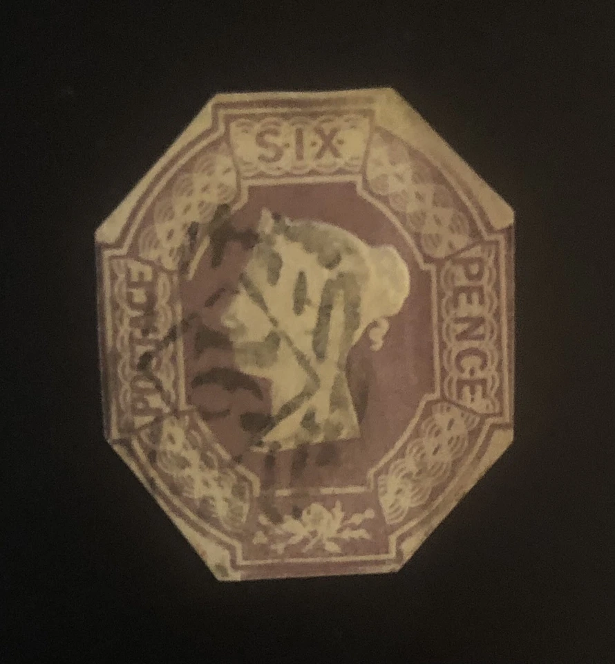 Stamps Great Britain SG 60wi 6d purple Embosed wmkd VR inverted , see details - Image 3 of 4