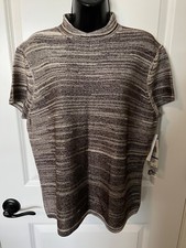 NWT 69 JONES NEW YORK XL BROWN KNIT SWEATER TOP TOULOUSE RAYON NYLON MED WT NEW