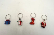 Christmas Wine Charms (Set of 4), Christmas Wine Markers Wine Glass Charms
