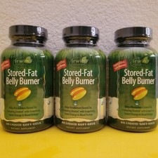 3 Bottles Irwin Naturals Stored-Fat Belly Burner 60 Liquid Soft-Gels Each