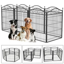 0.5" Thick Garden Metal Panel Heavy Duty Pet Playpen Dog Fence Exercise Pen XXL