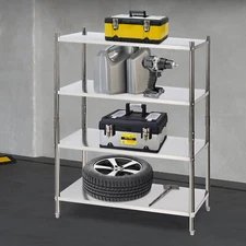 Stainless Steel Shelving, 4-Layer Storage, 330lbs Load Capacity per Layer