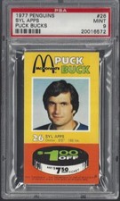 1977 Penguins McDonalds Puck Bucks #26 Syl Apps NHL PSA 9 Mint 20016572
