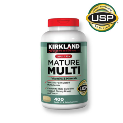 Kirkland Signature Adult 50+ Mature Multi Vitamins & Minerals, 400 Tablets