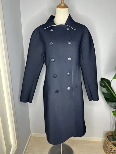 North Sails Navy Blue Neoprene “Haven” Longline Jacket Size L-XL Women’s