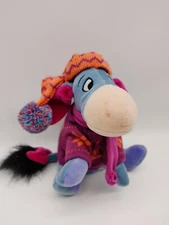 Disney Store Winnie the Pooh Orange & Purple JUMPER EEYORE Bean Bag Plush Toy 9"