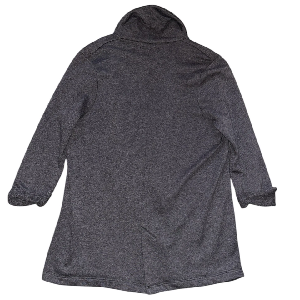 Chaqueta con cuello chal de felpa francesa gris alternativa nueva con etiquetas talla pequeña precio de venta sugerido por el fabricante 78 USD Boho Foto 2 de 4