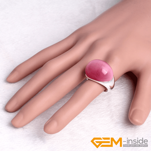 19x25mm Oval Gemstone Beads Tibetan Silver Marcasite Fashion Jewelry Ring #7-#9 - Picture 44 of 45