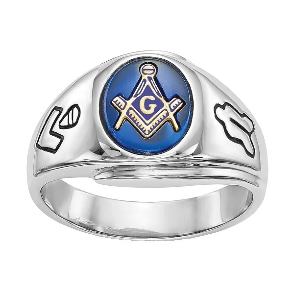 Espinela anillos de piedra blanca para hombres