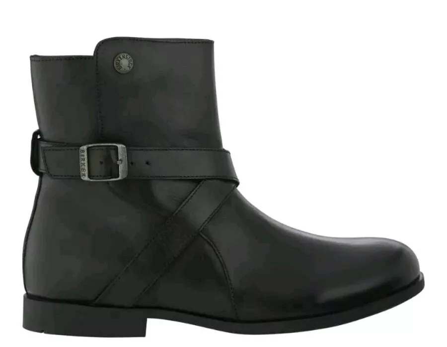 Birkenstock Collins Black Leather Ankle Buckle Boots EU 36 Women s