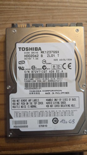 HDD Toshiba 120GB HDD SATA 2,5 " Interne Festplatte (MK1237GSX)