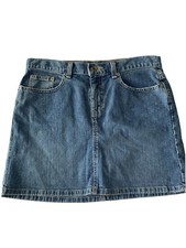 Calvin Klein Jeans Sz 7 Medium Wash Cotton Denim Short Mini Blue Jean Skirt B16