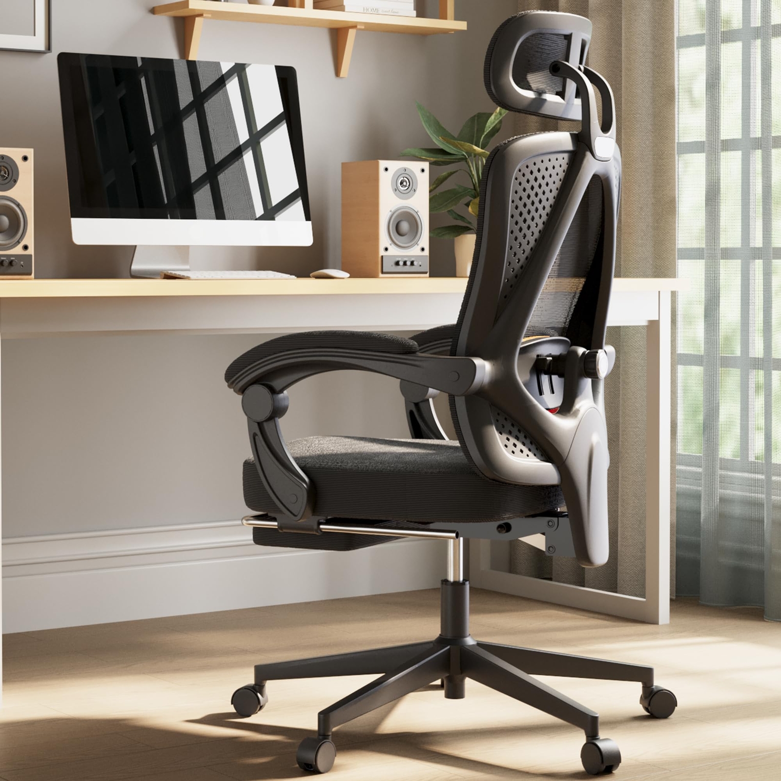 Ergonomic Office Chair,Breathable Mesh Computer Chair with Pocket Spring Cush...-image