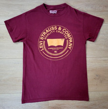 Levi Strauss  Co T-Shirt Since 1853 100 Cotton Red Wine Size Small