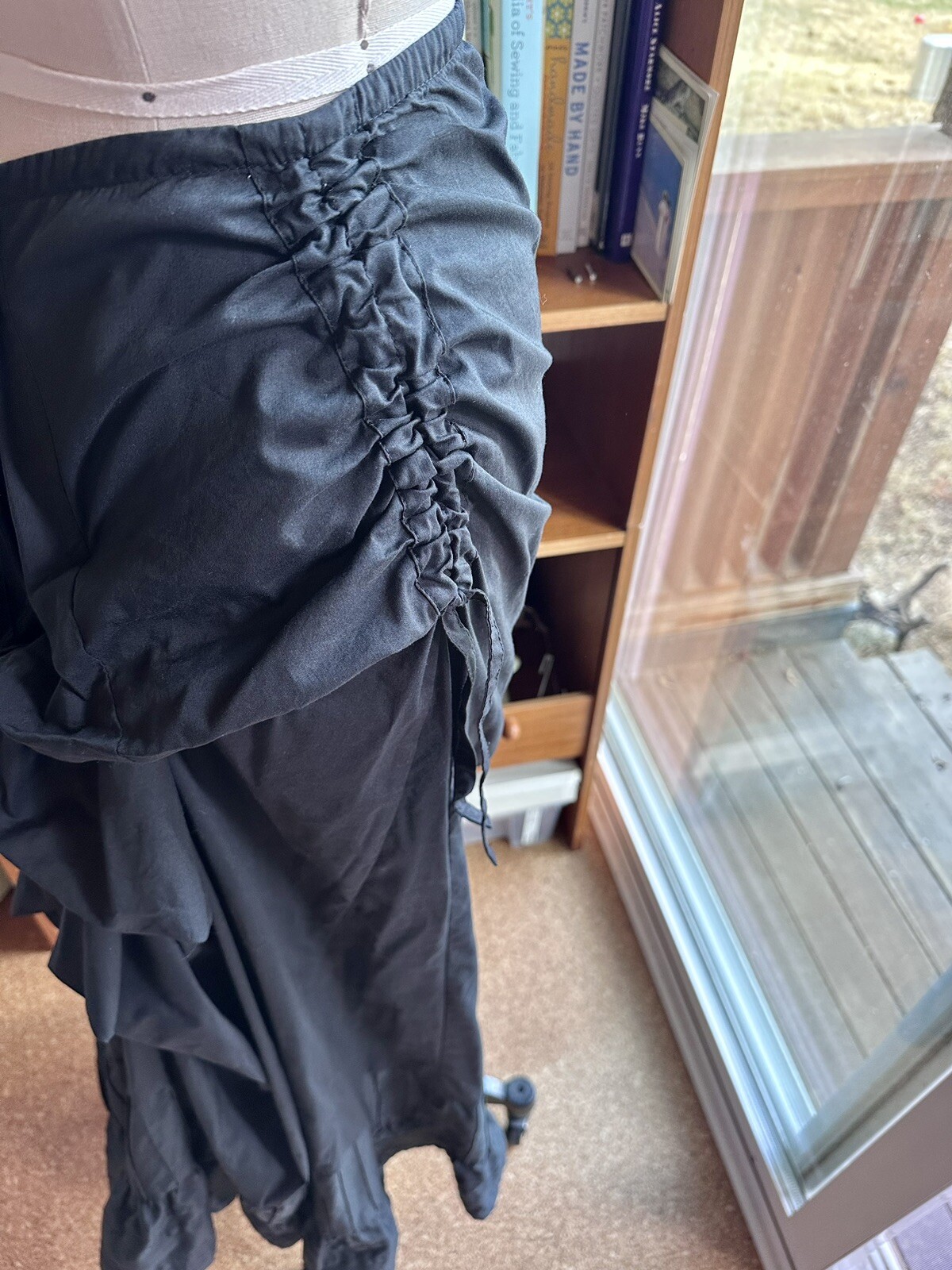 Trelise Cooper Black Bustle Maxi Skirt Gothic Victori… Gem