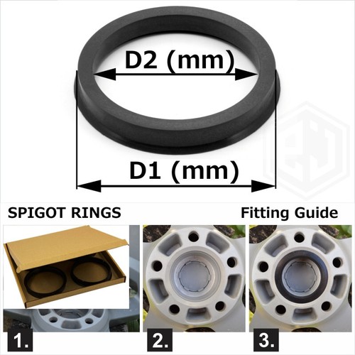 72.6 - 56.6 SPIGOT RINGS SET OF 4 For Alloy Wheel Hub Centric wheel spacer - Picture 2 of 5